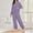Purple, variant on VISALY Women Pajama Sets Fleece Fluffy Set Comfortable Pullover Long Sleeve Tops Sleep Pants Loungewear Set Ribbed Pjs Warm Sleepwear Home Wear Winter Pajama Blue L