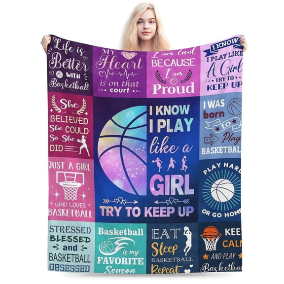 Basketball Stuff Gifts for Teen Girls, Soft Blanket 50x40