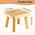 thumbnail image 3 of ​​BINGLI Small Wooden Stool 9.8''x9.2''x7.9'', Indoor Plant Stand Kids Step Stool Side Table for Kitchen Bathroom Bedroom Nursery, Solid Wood Multi Purpose Furniture​​, 3 of 9
