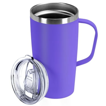 Stainless Steel Tumbler, 17 oz Double Walled Insulated Cup with Lid, Purple