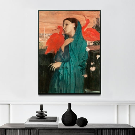Young Woman with Ibis - ca. 1860–1862 | Edgar Degas | Premium Fine Art Print | 19th Century French | Impressionism, Realism | Portrait | Architecture