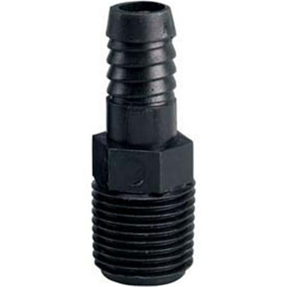 Orbit Irrigation Produtcs  Irrigation 0.75 in. Mnpt x 0.50 in. Barb Adapter -Black