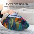 thumbnail image 4 of Yayeee Pillowcase Standard Size Set of 2 Satin Wrinkle Resistant Envelope Pillow Case, Colorful Waves Pattern, 4 of 8