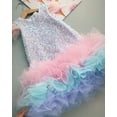 thumbnail image 1 of Vestido de lentejuelas para niñas, vestido de pasarela para niñas, vestido de princesa de cumpleaños, vestido de niña de un año, 1 of 5