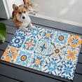 thumbnail image 3 of Bathroom Rugs 2x3 Ft, Blue Mediterranean Non Slip Area Rugs for Kitchen Bedroom Entryway, Vintage Moroccan Tiles Texture Washable Carpet Runner Rug Floor Mats for Bedroom Home Decor, 3 of 8