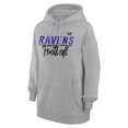 thumbnail image 2 of Women's G-III 4Her by Carl Banks  Heather Gray Baltimore Ravens Graphic Fleece Pullover Hoodie, 2 of 3