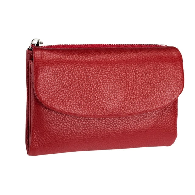 Leather Purse For Women RFID Blocking Soft Cowhide Compact Wallet Stylish Small Handbag Spacious Organizer Secure Durable