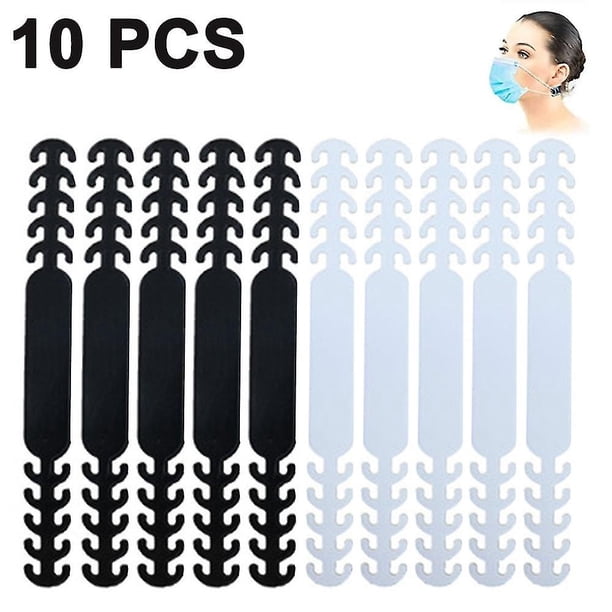 10 extensores de máscara, gancho de extensión de máscara ajustable, correa de hebilla de máscara antideslizante, compatible con todo tipo de máscaras