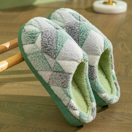 

CoCopeanut Winter Slippers Men Fashion Home Slippers Flats Soft Non-Slip Male Indoor Cotton Shoes Warm Fluffy Fur Man House Slipper Slides
