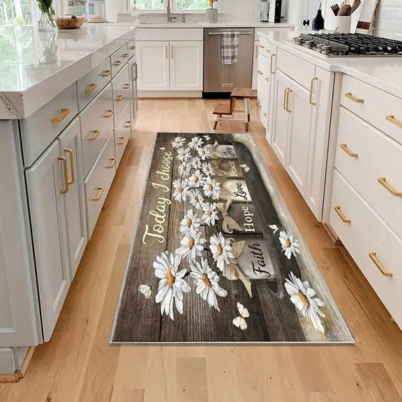 Wood Grain Kitchen Rug Entrance Doormat House Hallway Bath Non-Slip Foot Mat Bedroom Floor Custom Living Room Decoration Carpet