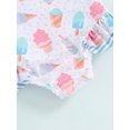 thumbnail image 6 of Bagilaanoe Little Baby Girl One-Piece Swimsuit Toddler Print Sleeveless Swimwear 18M 24M 3T 4T 5T 6T Kids Ruffle Ruffle Bathing Suit, 6 of 7