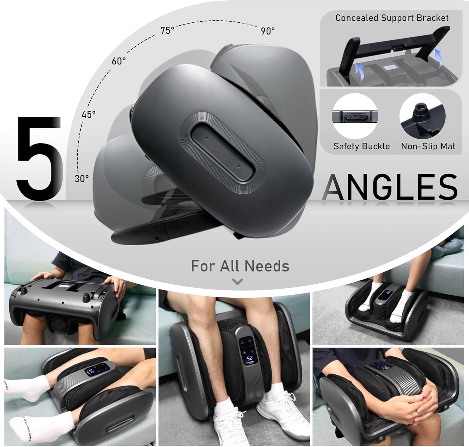 Shiatsu Foot Massager with Heat, Basic Massager for Tired Foot Blood Circulation-Deep Kneading Rolling, Fits Feet Up to Size 13, Ideal Winter Gift for Men Women