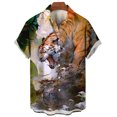 thumbnail image 3 of Nuevas camisas de animales para hombres, ropa con estampado de tigre en 3D, camisas de manga corta para hombres, ropa informal de moda, blusas unisex de moda Harajuku, 3 of 5