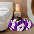 thumbnail image 2 of Round Rug 4Ft Washable Non-Slip, Purple White Moire Circle Area Rugs for Living Room Bedroom, Modern Abstract Art Indoor Floor Mats Carpet Runner for Home Decor Aesthetic, 2 of 8