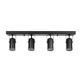 thumbnail image 1 of Globe Electric 4-Light Matte Black Dimmable 22W LED Integrated Track Lighting with Rotating Track Heads, Modern Style, 1 of 9