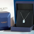 thumbnail image 5 of Gem Stone King 14K White Gold Sky Blue Topaz Pendant Necklace for Women | 2.66 Cttw | Gemstone November Birthstone | Emerald Cut 9X7MM | With 18 inch Chain, 5 of 6