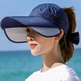 thumbnail image 4 of Wide Brim Visor Hat for Women Golf Visor Cap Sun Hat for Beach Garden Tennis Running Sunshade Hat, 4 of 6