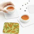 thumbnail image 7 of Pofeuu Corn Print Leather Coasters Set of 6, Round Cups Mugs Mat Pad for Home Kitchen Heat Resistant Drink Coasters,Square, 7 of 7