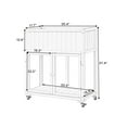 thumbnail image 6 of Yoneston Patio Mini Wood Cold Frame, 35.4''x17.7''x37.4'',Compact 2 Doors Garden Greenhouse with Wheels, Raised Bed with Liner for Indoor Outdoor Use, Black, 6 of 7