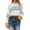 Yellow, variant on Lovskoo 2024 Sweaters for Women Long Sleeve Trendy Comfortable Color Block Round Neck Sweater Top Navy