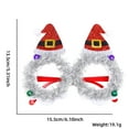 thumbnail image 2 of Yoyauz Christmas Glasses Glitter Party Glasses Frame Costume Glasses Creative Fun Glasses Reindeer Antlers Santa Claus Christmas Christmas Party Photo Pavilion Holiday New Year Decorations, 2 of 6