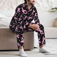 thumbnail image 7 of Cauagu Breast Cancer Awareness (2) Print Men's Long-Sleeve Pajama Set,Soft Button-Front 2Pjs for Men Long Sleeve Men’s Sleepwear-Large, 7 of 7