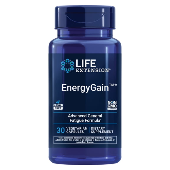 Life Extension EnergyGain, French oak extract, combat general fatigue & maintain energy levels, non-GMO, gluten-free, vegetarian, 30 capsules