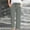 Gray1, variant on Juslio Linen Pants Women Plus Size Pants Loose Comfy With Pockets Solid Color Drawstring Elastic Waist Casual Work Beach