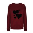 thumbnail image 5 of Inverlee Valentine's Day Sweatshirts for Women Sweet Love Heart Graphic Sweatshirts Work Pullover Sweater Tops Crewneck Holiday Long Sleeve Tops for Women, 5 of 6