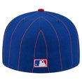 thumbnail image 4 of Men's-New Era  Blue Atlanta Braves Pinstripe 59FIFTY Fitted Hat, 4 of 6