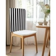 thumbnail image 2 of nqOlkjepod Black Striped Chair Covers Set of 8, Decorative Chair Back Cover, Modern Farmhouse Black White Stripes Dining Room Chair Slipcovers Removable Chair Protectors Covers for Party Banquet, 2 of 7