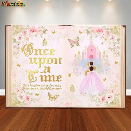 Image of Photography Background Quinceañera Books Once Upon a Time ss Girls Birthday Party Decor Photo Backdrop Studio