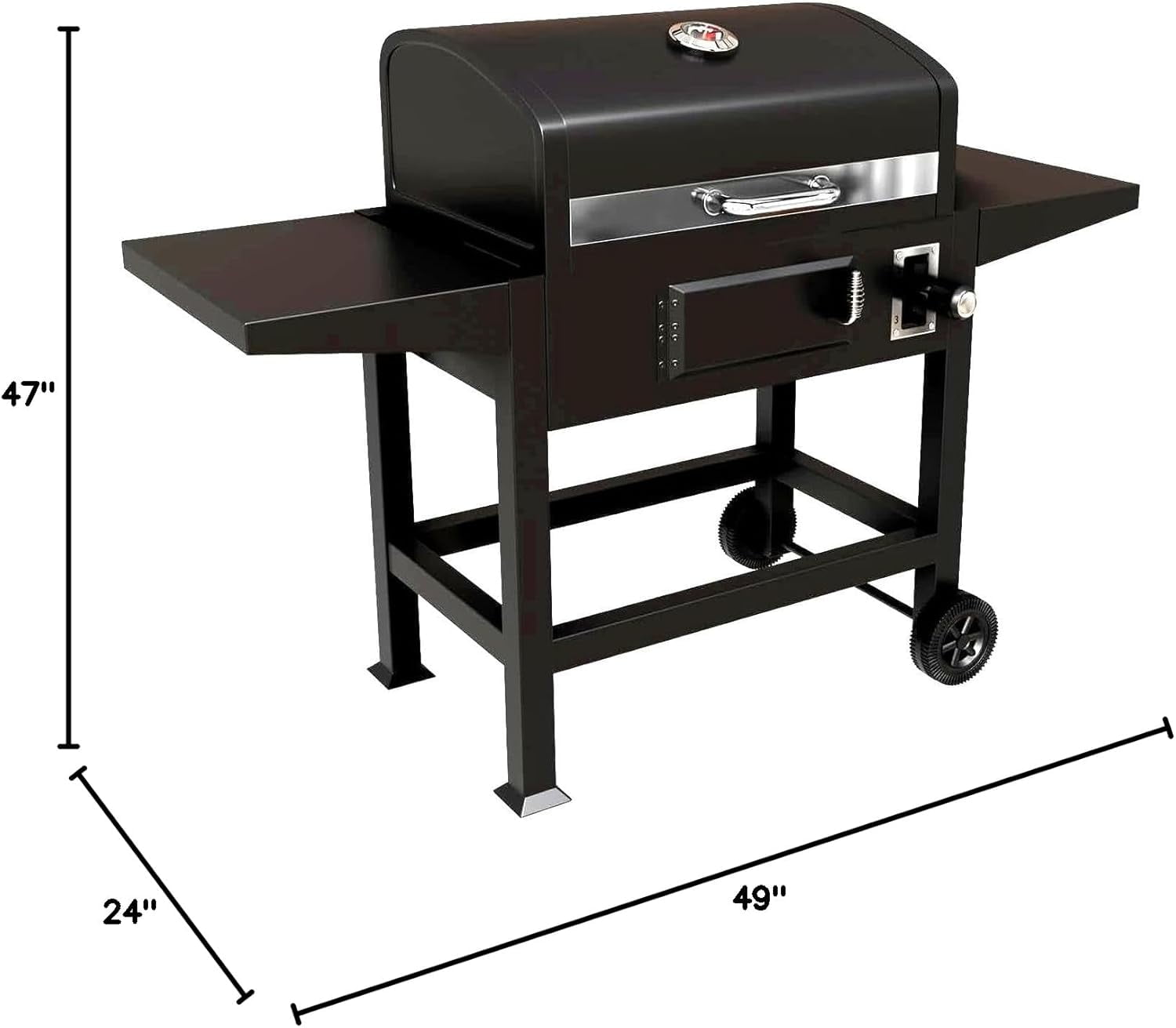 GasOne Charcoal Grill – 24-inch BBQ Charcoal Grill – Charcoal Smoker with Multiple Tier Heat Control