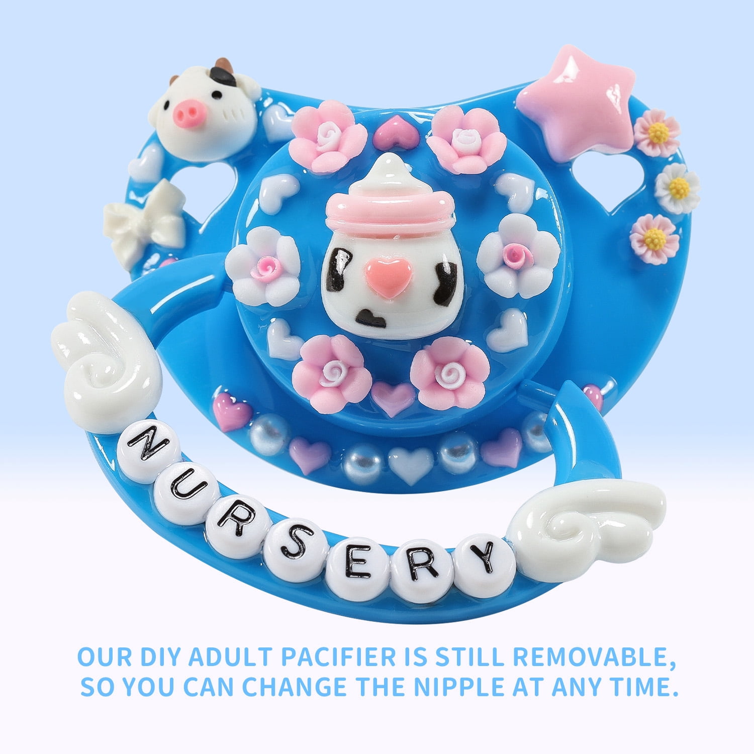 CutiePlusU Adult Sized Pacifier Dummy Big Shield DIY Handmade