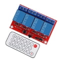 thumbnail image 4 of 4 Channel DC Relay Module 4 Channel Relay Module Receiver Set 4 Channel Relay Module Controller Set Infrared Remote Receiver Switch, 4 of 8