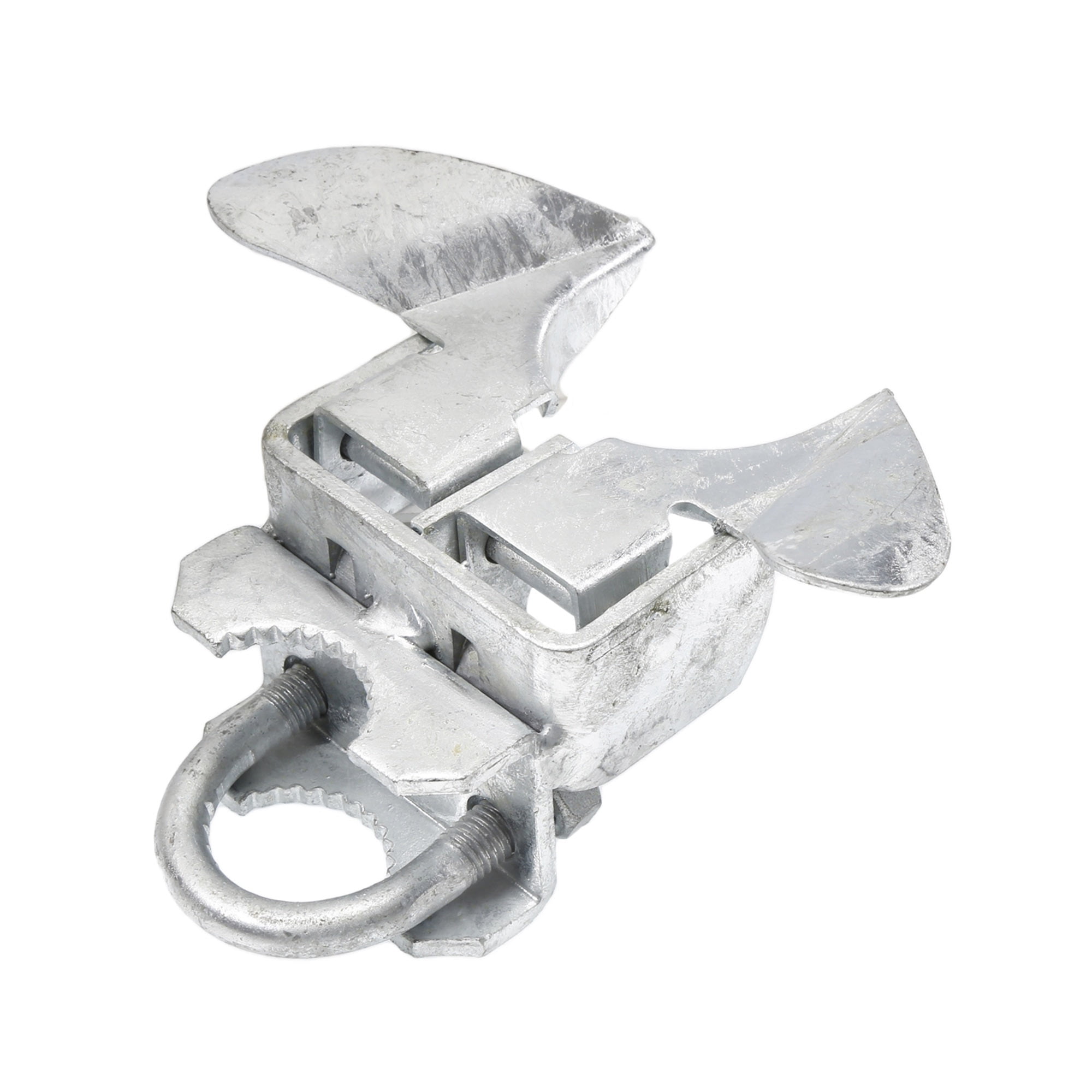 Plum Fittings Chain Link Fence Butterfly Gate Latch 1 3/8" x 1 7/8" OD | Fence Gate Latch | Galvanized Pressed Steel