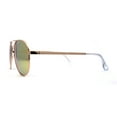 thumbnail image 3 of Color Mirror Anti-glare Polarized Classic Iconic Officer Metal Rim Sunglasses Gold Pink Mirror, 3 of 4