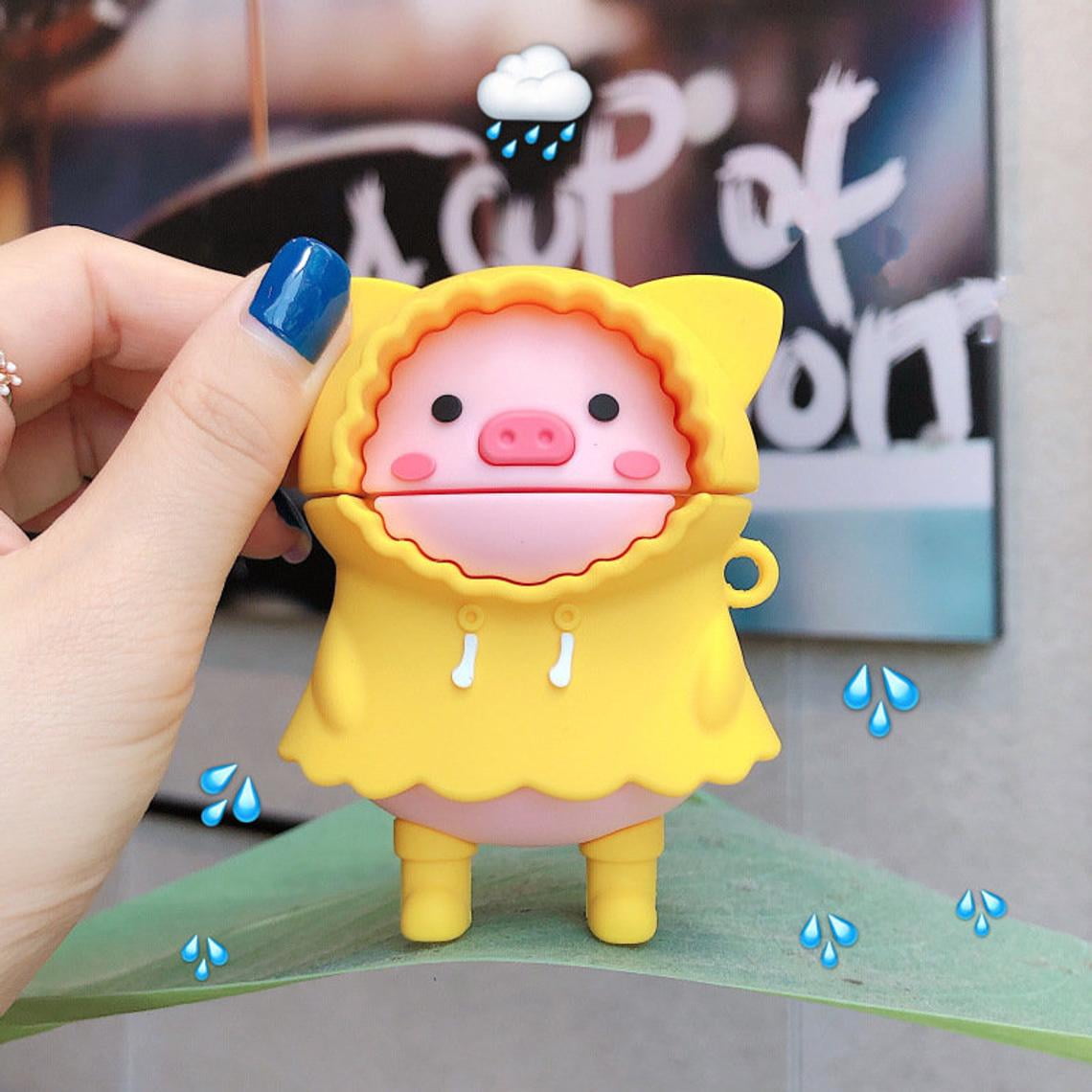 wrench electrode fountain AirPods Case Cute Cartoon 3D Fun, GMYLE Silicone Protective Shockproof  Earbuds Case Cover Skin Lovely Characters Compatible for Apple AirPods 1 &  2 (Pig in Raincoat) - Walmart.com