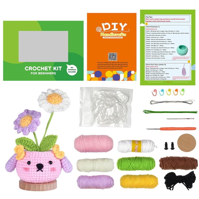 Creative Crochet Kit Knit Crochet Starter Kit Knitting Kit Adults Beginner 2024 T0Z5