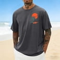thumbnail image 2 of Cmfcve Graphic T Shirts for Men Short Sleeve Palm Tree Print Summer Top Crew Neck Cotton Casual Tees, 2 of 5