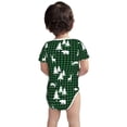thumbnail image 3 of Yiaed Christmas tree green plaid Print Infant Climbing Short Sleeve Onesie One-Piece Baby Bodysuit Clothes 0-12 Months -, 3 of 6