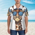 thumbnail image 2 of Haiem American Giraffe Style Printed Hawaiian Shirt for Men - Men’s Casual Beach Summer Shirts - Stretch Fabric with Modern Fit-3X-Large, 2 of 7