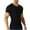 Black, variant on ShomPort Short Sleeve Mens Tee Round Neck Solid Color Tight Shirts Gym Sports Tshirt