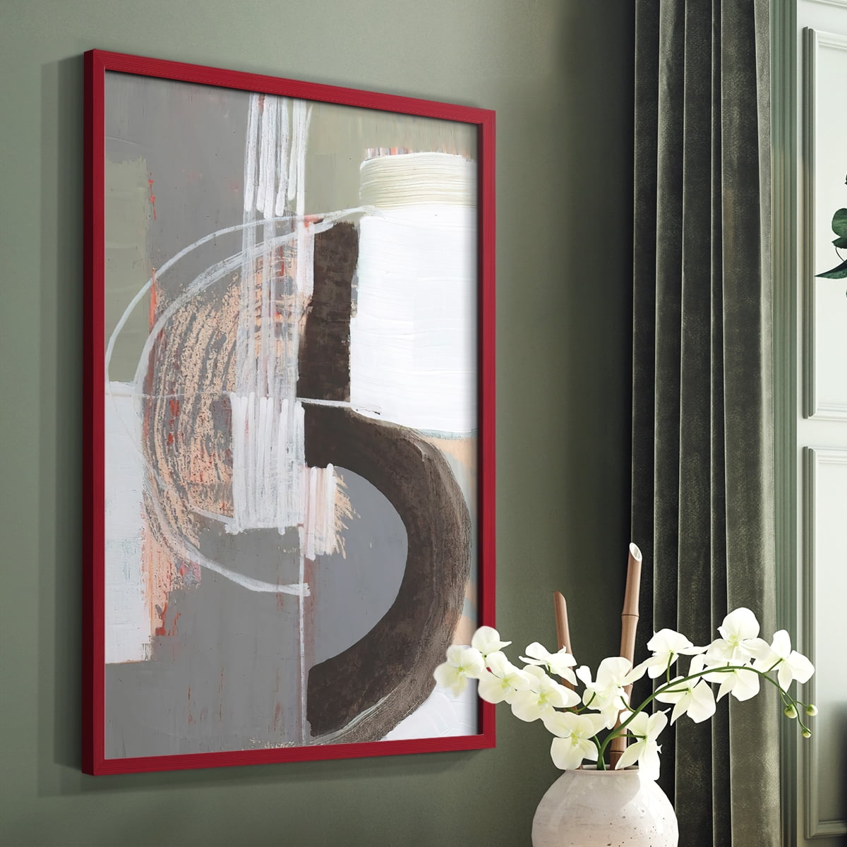 Arching Neutrals III in Paper Solid Wood 11 x 14 Framed Print
