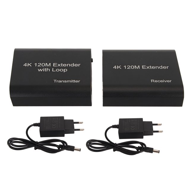 Extensor KVM de interfaz multimedia HD 4K a 30 hz Extensor de red de un solo canal 393,7 pies 100-240 V Enchufe de la UE