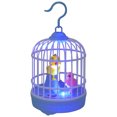 thumbnail image 1 of FELTECHELECTR Jaula de loro de imitación, juguete con iluminación eléctrica, control de voz inductivo, juguete educativo para niños, sin batería (azul), 1 of 7