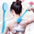 thumbnail image 2 of Long Handle Body Bath Shower Brush - Exfoliating and Massaging, 2 of 5