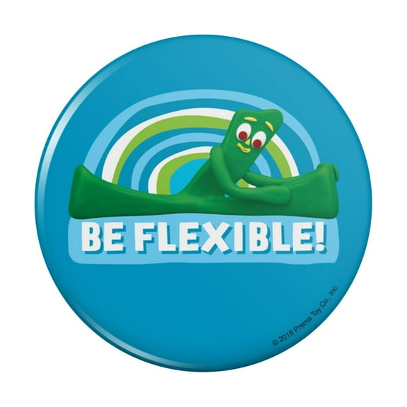Gumby Be Flexible Stretching Yoga Kitchen Refrigerator Locker Button Magnet