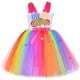 thumbnail image 4 of Vestido de tul con forma de piruleta para niña, vestido de tul con diseño de arcoíris para fiesta de cumpleaños de niña, disfraz de carnaval y Halloween para niña, vestido de princesa, 4 of 5