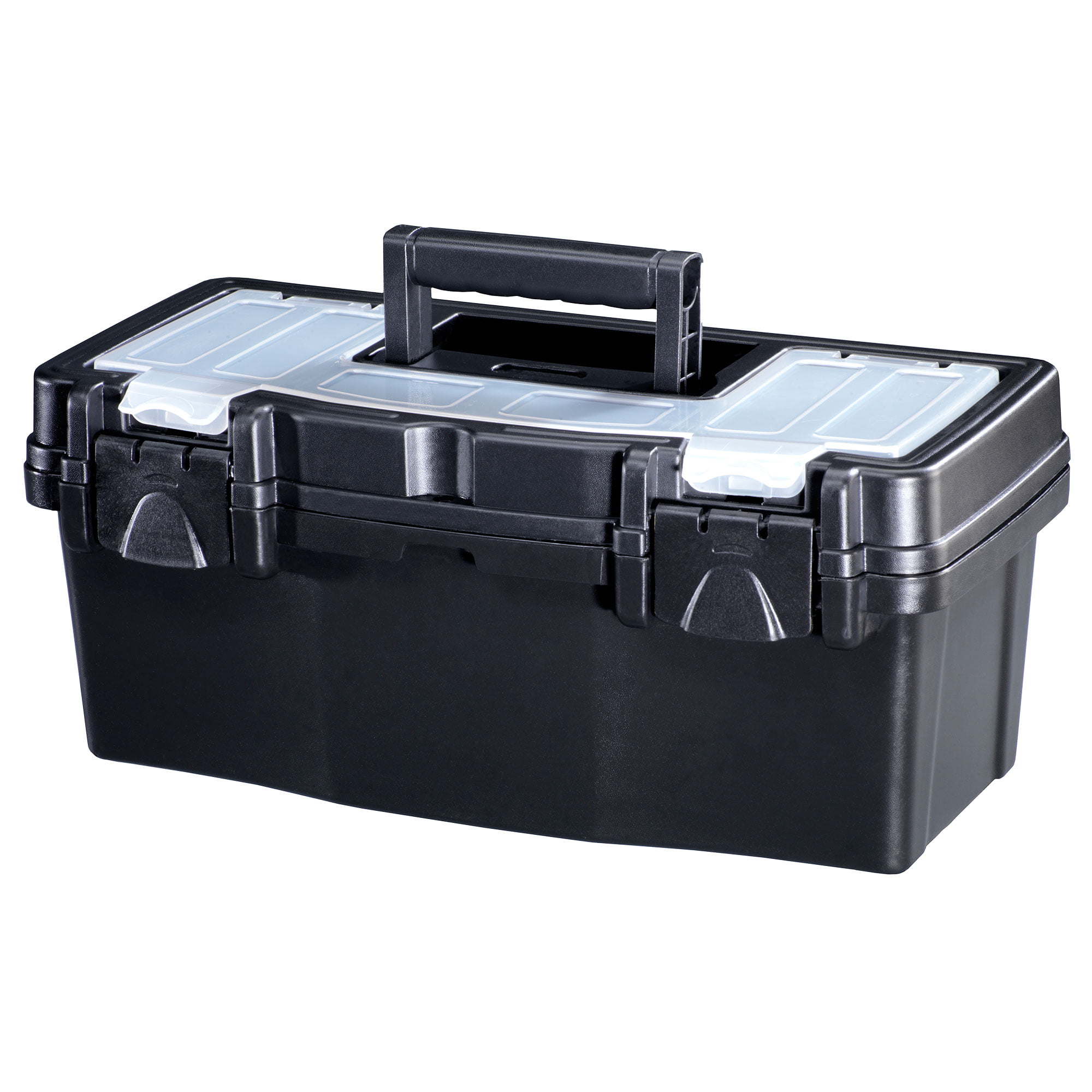 Stack-On 12 Inch Portable Plastic Lockable Tool Box with Lid Organizer  Storage